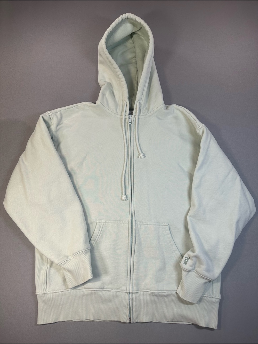 Aritzia TNA Cozy Boyfriend Fleece Zip-Up Hoodie Sweatshirt - Womens Small